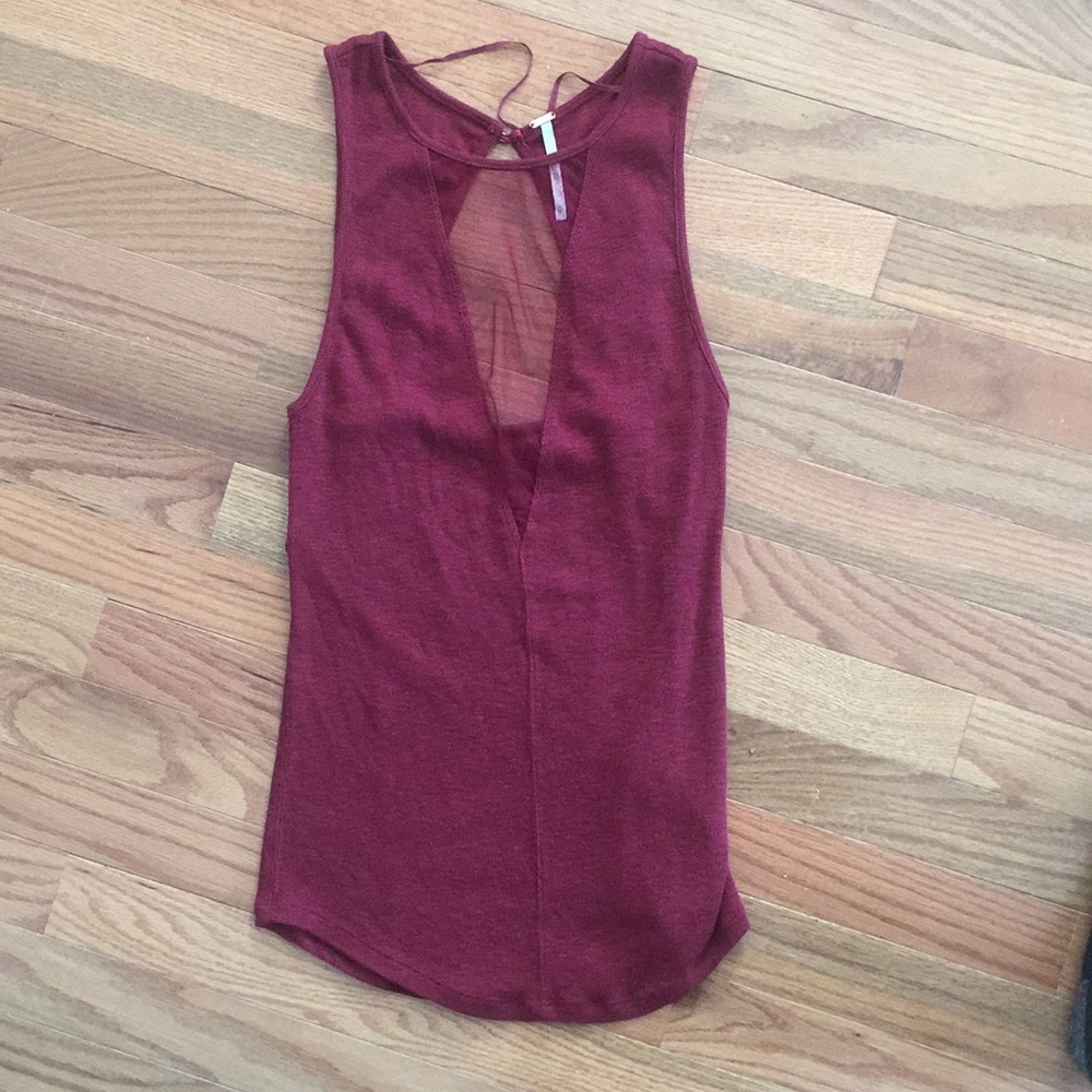 Maroon free people tank